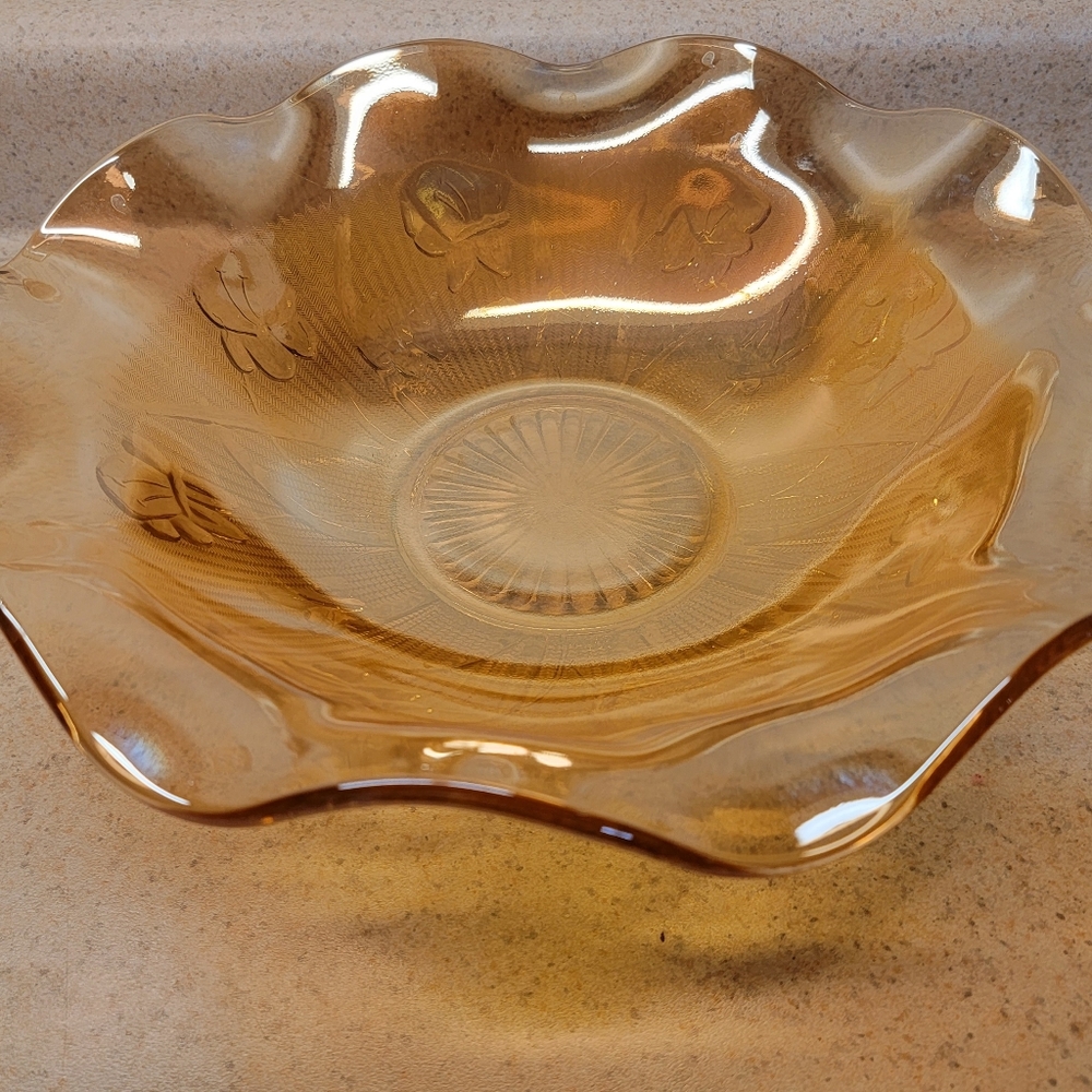 Vintage Marigold 12" Carnival Bowl